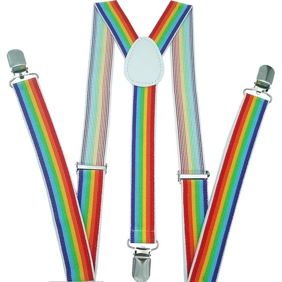 Unisex Adjustable Elastic Y Back Style Suspenders With Strong Metal Clips