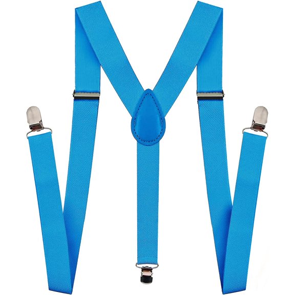 Unisex Adjustable Elastic Y Back Style Suspenders With Strong Metal Clips