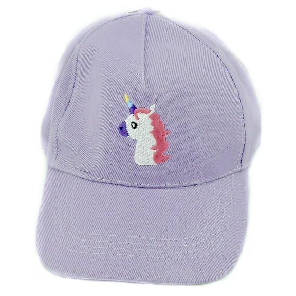 Unisex Adjustable Novelty Embroidered Unicorn Baseball Hat Purple