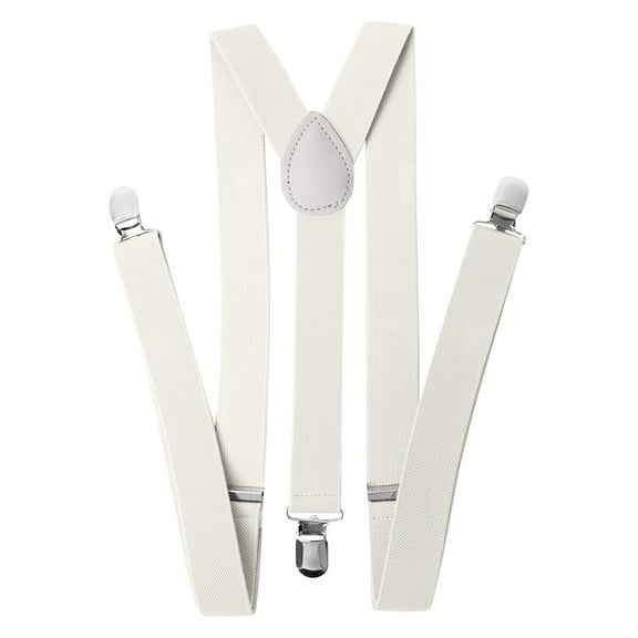 Unisex Adjustable Suspenders with Heavy Duty Clips, One Size Fits All for Workwear, Formal Attire and Casual Jeans