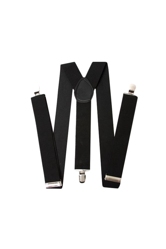 Unisex Adjustable Suspenders with Heavy Duty Metal Clips, One Size Fits Most for Workwear and Formal Attire