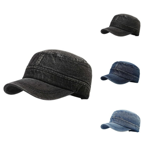 Unisex Adjustable Washed Cotton Baseball Cap with Colorblock Design, Casual Dad Hat, Breathable Vintage Trucker Hat for Men & Women, Outdoor Sports and Travel Headwear