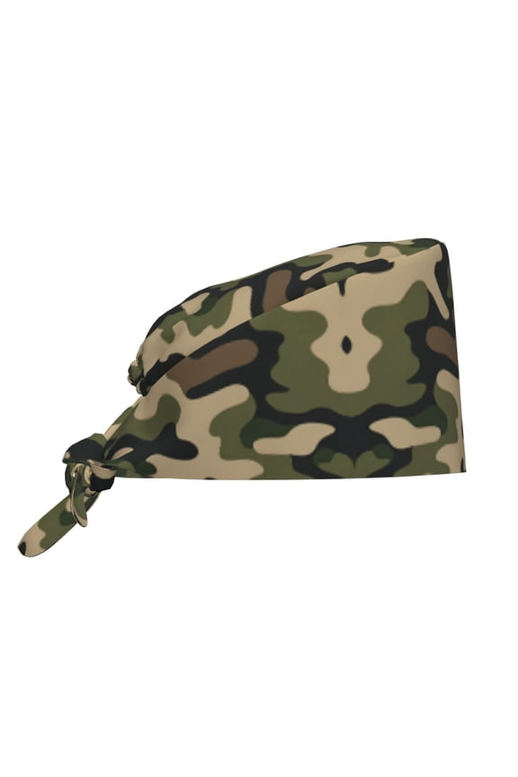 Unisex Adjustable Working Cap America Army Camouflage Elastic Tie-Back One Size