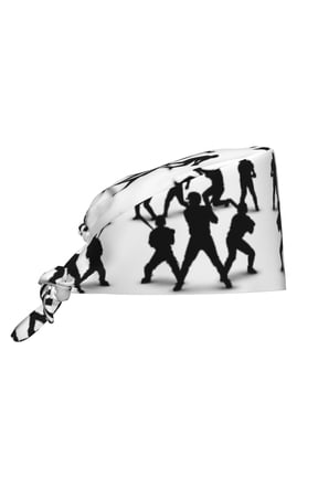 Unisex Adjustable Working Cap Baseball Players Pattern Elastic Tie-Back One Size