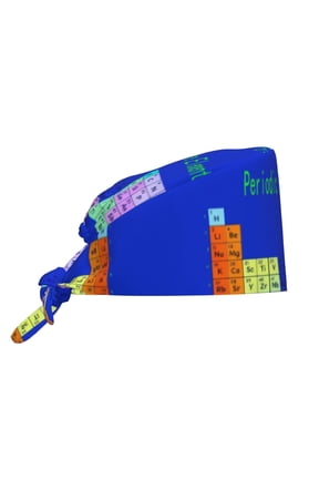 Unisex Adjustable Working Cap Periodic Table Elements Elastic Tie-Back One Size