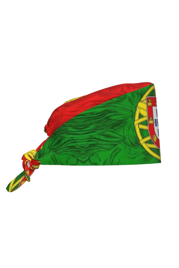 Unisex Adjustable Working Cap Portugal Flag Art Elastic Tie-Back One Size