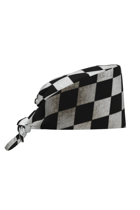 Unisex Adjustable Working Cap Power Harlequin Elastic Tie-Back One Size