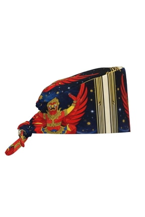 Unisex Adjustable Working Cap Thailand National Emblem Elastic Tie-Back One Size