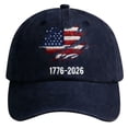 thumbnail image 1 of Unisex Adult 250 Anniversary USA Hat America 250th Anniversary Hat 250th Birthday Freedom Hats 1776-2026 250th Anniversary Hat for Women Men Z02 Navy, One Size, 1 of 7