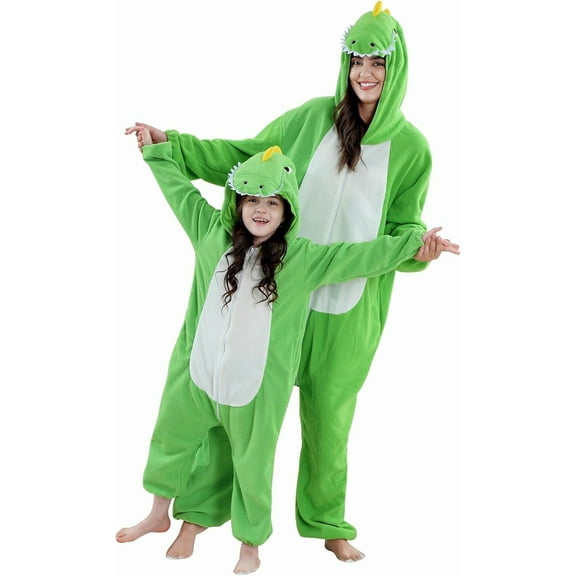Unisex Adult Animal Onesie Pajamas Sleepwear Homewear Christmas Pajamas Long Sleeve Zipper Hooded One Piece Pajamas for Family Matching Christmas Outfit for Women and Men