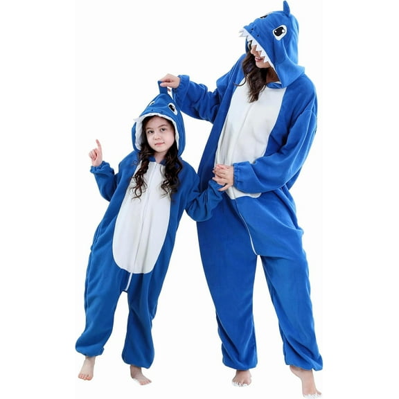 Unisex Adult Animal Onesie Pajamas Sleepwear Homewear Christmas Pajamas Long Sleeve Zipper Hooded One Piece Pajamas for Family Matching Christmas Outfit for Women and Men