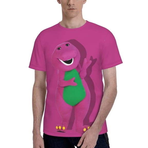 Unisex Adult Barney Dinosaur Friends TShirt Graphic Tee Shirts Short Sleeve Summer Tops For Men Womens