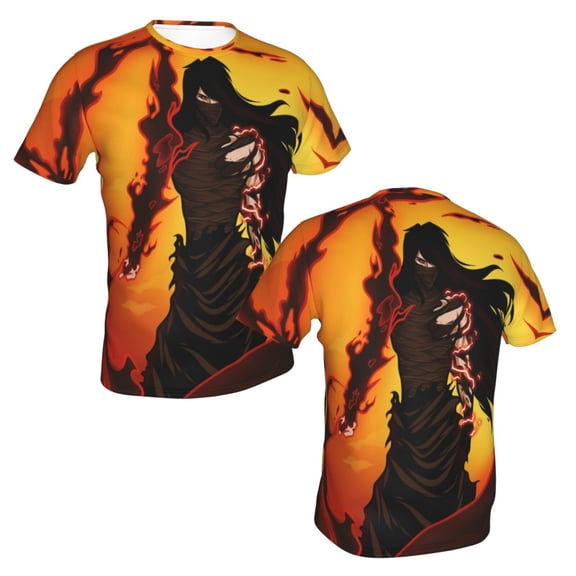 Unisex Adult Bleach T-Shirts, 3D Graphic Novelty Shirts Crewneck Short Sleeve Tees for Men Women