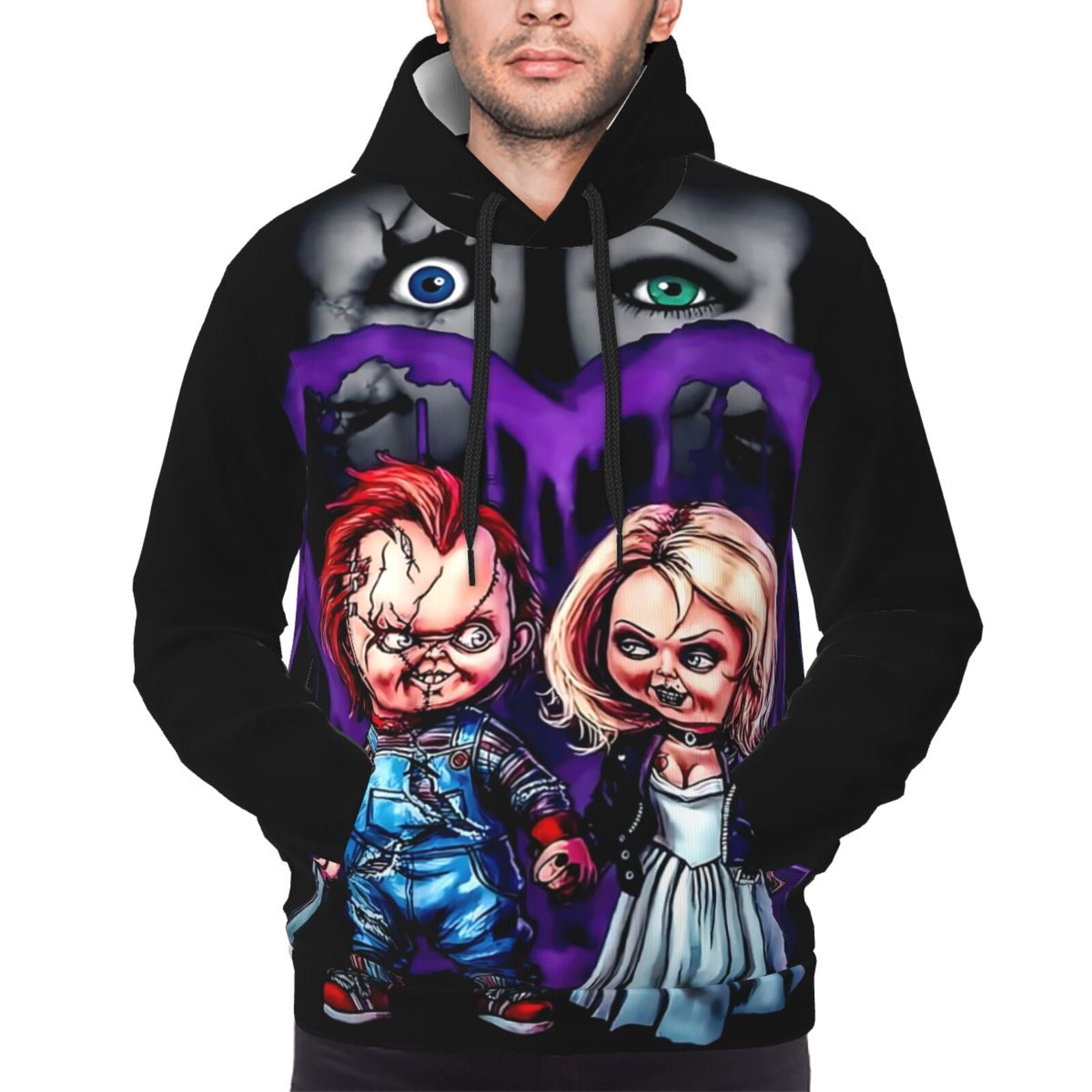 Unisex Adult Bride of Chucky And Tiffany Pullover Hoodie With Pocket ...