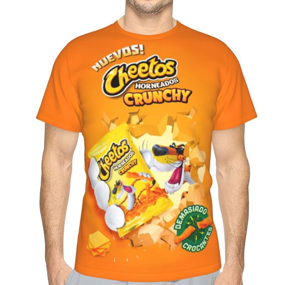 Unisex Adult Chee-to T-Shirts, 3D Graphic Novelty Shirts Crewneck Short Sleeve Tees for Men Women