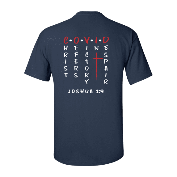 Unisex Adult Christ Offers Victory In Despair Virus Anagram Short Sleeve T-shirt-Navy-small