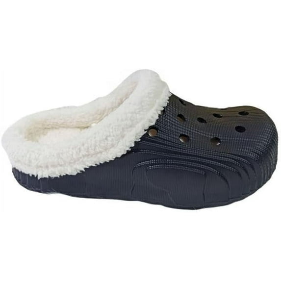 Unisex-Adult Classic Lined Clog, Slip On Warm House Slippers Winter Garden Shoes, Indoor Outdoor Furry Platform Clogs for Men and Women