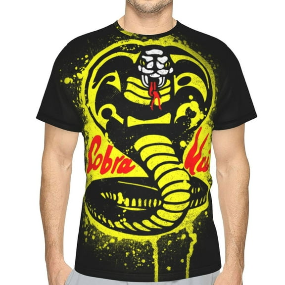 Unisex Adult Cobra Kai T-Shirts, 3D Graphic Novelty Shirts Crewneck Short Sleeve Tees for Men Women