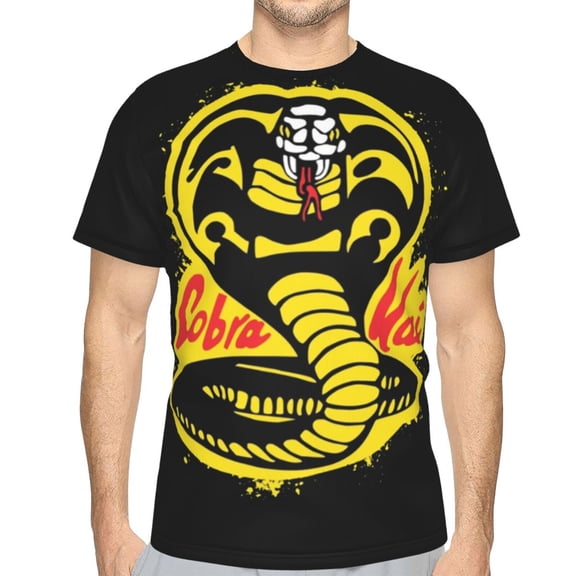 Unisex Adult Cobra Kai T-Shirts, 3D Graphic Novelty Shirts Crewneck Short Sleeve Tees for Men Women