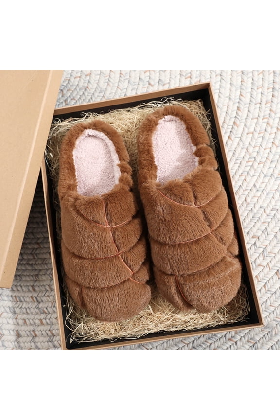 Unisex Adult Concha Slippers Memory Foam Casual, Round Toe (Coffee 8)