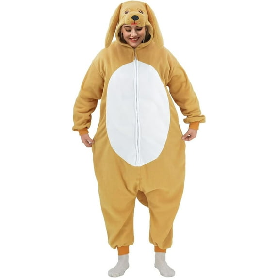 Unisex Adult Dog Onesie Pajamas Animal Christmas Costume Homewear Sleepwear for Women men