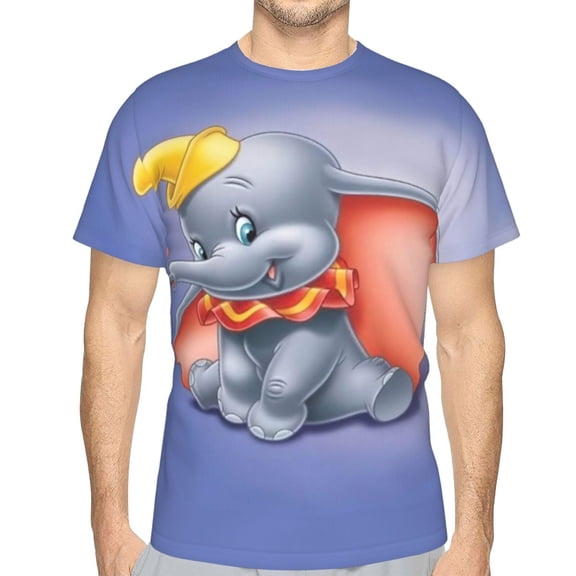 Unisex Adult Dumbo T-Shirts, 3D Graphic Novelty Shirts Crewneck Short Sleeve Tees for Men Women