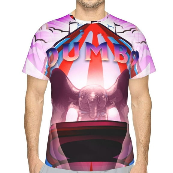 Unisex Adult Dumbo T-Shirts, 3D Graphic Novelty Shirts Crewneck Short Sleeve Tees for Men Women