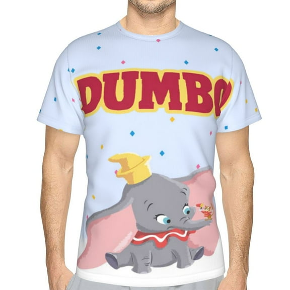 Unisex Adult Dumbo T-Shirts, 3D Graphic Novelty Shirts Crewneck Short Sleeve Tees for Men Women