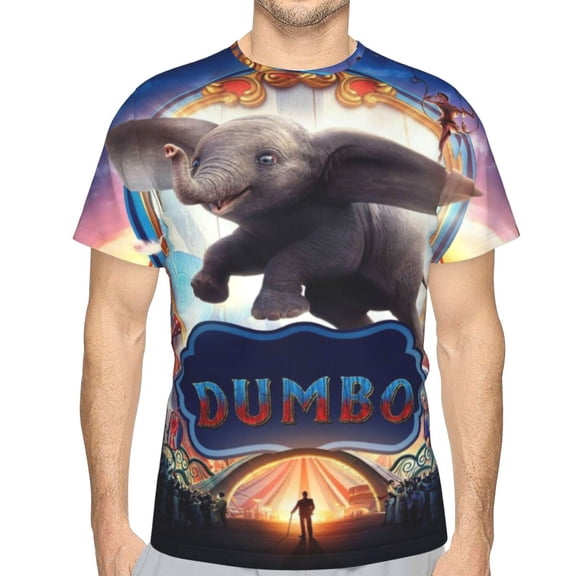 Unisex Adult Dumbo T-Shirts, 3D Graphic Novelty Shirts Crewneck Short Sleeve Tees for Men Women