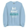 thumbnail image 1 of Unisex Adult Eat Sleep Beach Repeat Crewneck Fleece Sweatshirt, 1 of 4