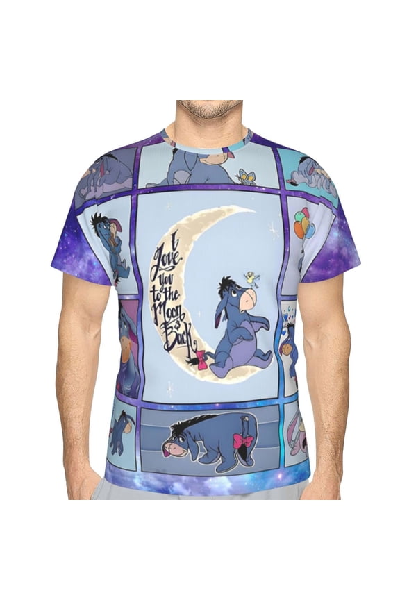 Unisex Adult Ee-Yore T-Shirts, 3D Graphic Novelty Shirts Crewneck Short Sleeve Tees for Men Women