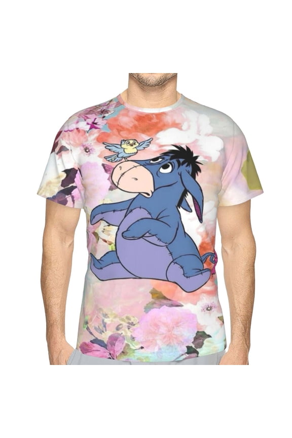 Unisex Adult Ee-Yore T-Shirts, 3D Graphic Novelty Shirts Crewneck Short Sleeve Tees for Men Women