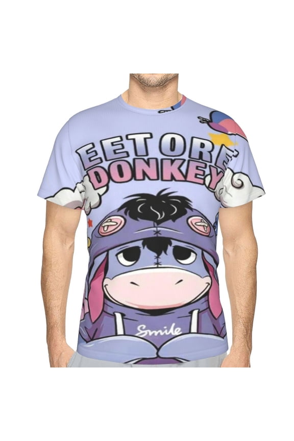 Unisex Adult Ee-Yore T-Shirts, 3D Graphic Novelty Shirts Crewneck Short Sleeve Tees for Men Women