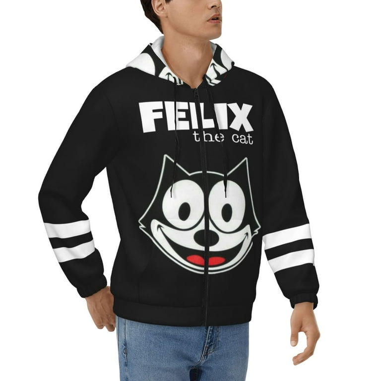 Unisex Adult Felix The Cat Hoodie Zip Up Graphic Hooded