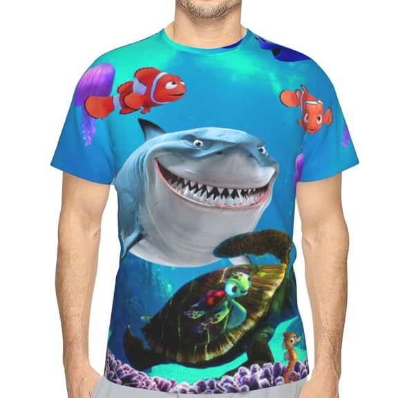 Unisex Adult Finding Ne-m T-Shirts, 3D Graphic Novelty Shirts Crewneck Short Sleeve Tees for Men Women