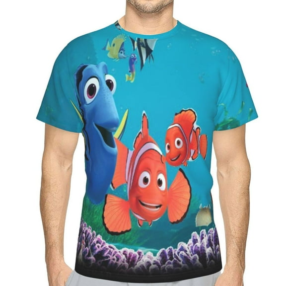 Unisex Adult Finding Ne-m T-Shirts, 3D Graphic Novelty Shirts Crewneck Short Sleeve Tees for Men Women