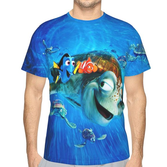 Unisex Adult Finding Ne-m T-Shirts, 3D Graphic Novelty Shirts Crewneck Short Sleeve Tees for Men Women