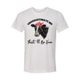 thumbnail image 1 of Unisex Adult Fit Cow Bandana Underestimate Me Heifer Short Sleeve T-shirt-White Triblend-xl, 1 of 4