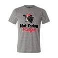 thumbnail image 1 of Unisex Adult Fit Cow Funny Not Today Heifer Short Sleeve T-shirt-Grey Triblend-Small, 1 of 4