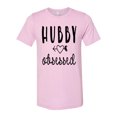 thumbnail image 1 of Unisex Adult Fit Hubby Obsessed Short Sleeve T-shirt-Lilac Triblend-large, 1 of 4