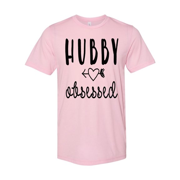 Unisex Adult Fit Hubby Obsessed Short Sleeve T-shirt-Pink Triblend-xl