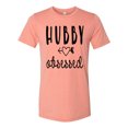 thumbnail image 1 of Unisex Adult Fit Hubby Obsessed Short Sleeve T-shirt-Sunset Triblend-Small, 1 of 4