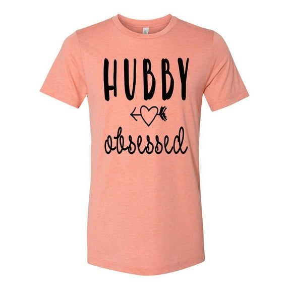 Unisex Adult Fit Hubby Obsessed Short Sleeve T-shirt-Sunset Triblend-Small