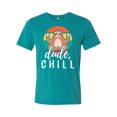 thumbnail image 1 of Unisex Adult Fit Meditaiting Sloth Dude Chill Short Sleeve T-shirt-Teal Triblend-Small, 1 of 4