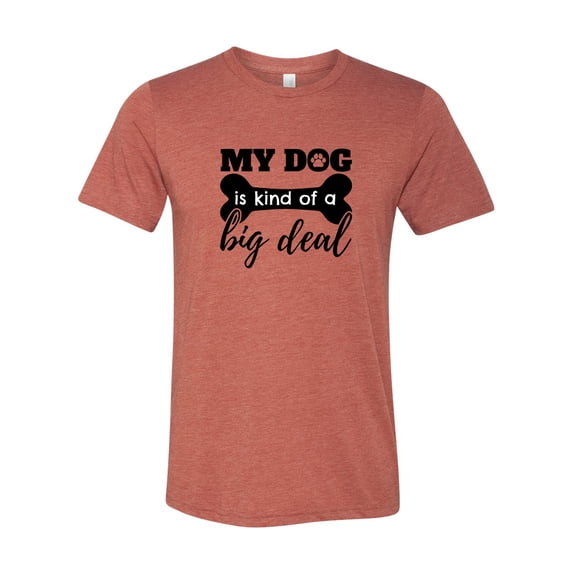 Unisex Adult Fit My Dog is Kind of An Important Person Short Sleeve T-Shirt-Brick Triblend-Medium