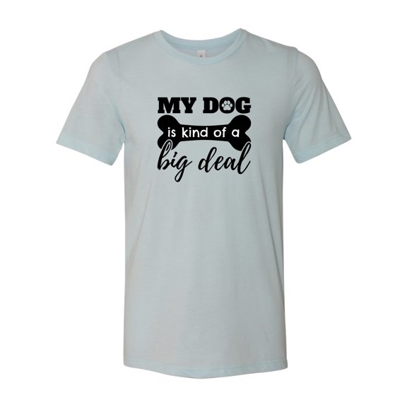 Unisex Adult Fit My Dog is Kind of An Important Person Short Sleeve T-Shirt-Ice Blue Triblend-XL