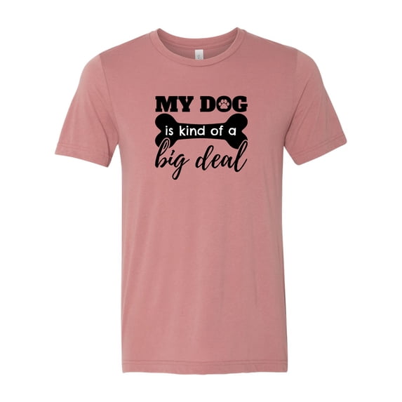 Unisex Adult Fit My Dog is Kind of An Important Person Short Sleeve T-Shirt-Mauve Triblend-Medium