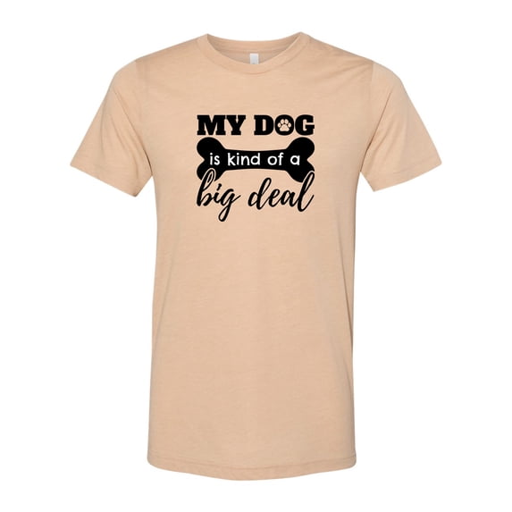 Unisex Adult Fit My Dog is Kind of An Important Person Short Sleeve T-Shirt-Sand Triblend-XL