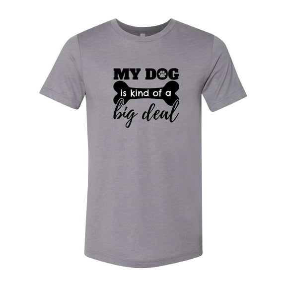 Unisex Adult Fit My Dog is Kind of An Important Person Short Sleeve T-Shirt-Storm Triblend-Large