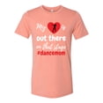 thumbnail image 1 of Unisex Adult Fit My Heart Is Out There Dance Mom Short Sleeve T-shirt-Sunset Triblend-medium, 1 of 4